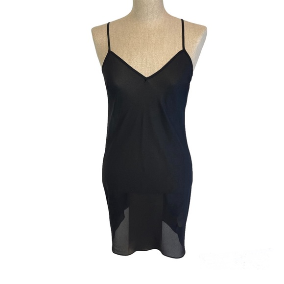 New Veronica Beard Slip Semi-Sheer Combo Dress Black S Small - Picture 2 of 7